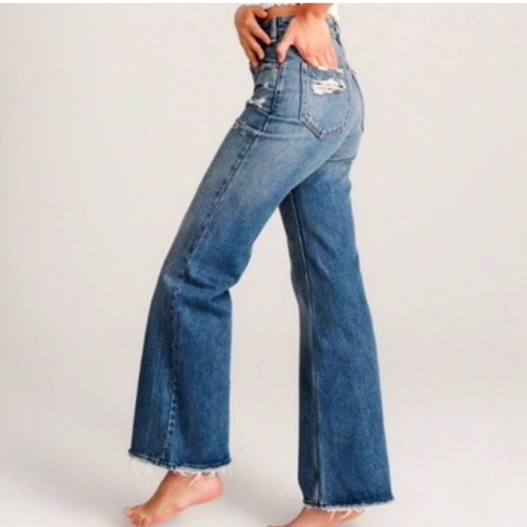 Abercrombie & Fitch Denim - Abercrombie Annie High Rise Wide Leg 31 12 Regular